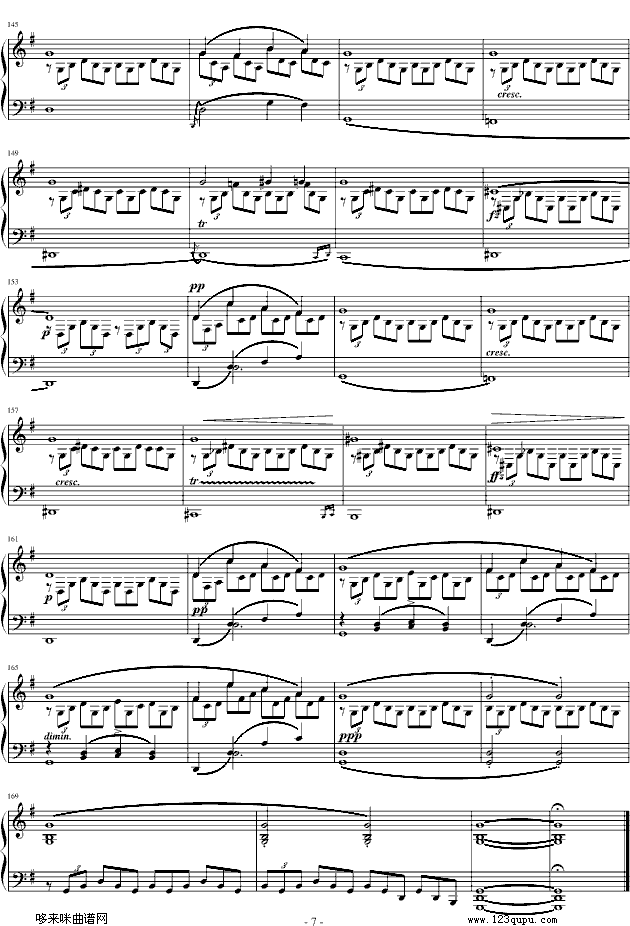 G大调即兴曲(Op.90,No.3))-舒伯特钢琴曲谱（图7）