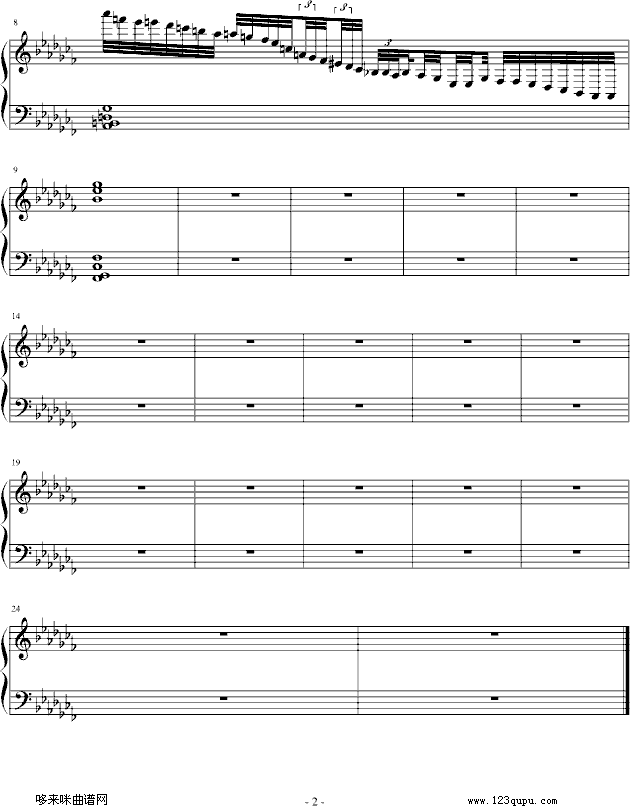 完美奏鸣曲 来自火星人的拥抱)-tongzhimenhao钢琴曲谱（图2）