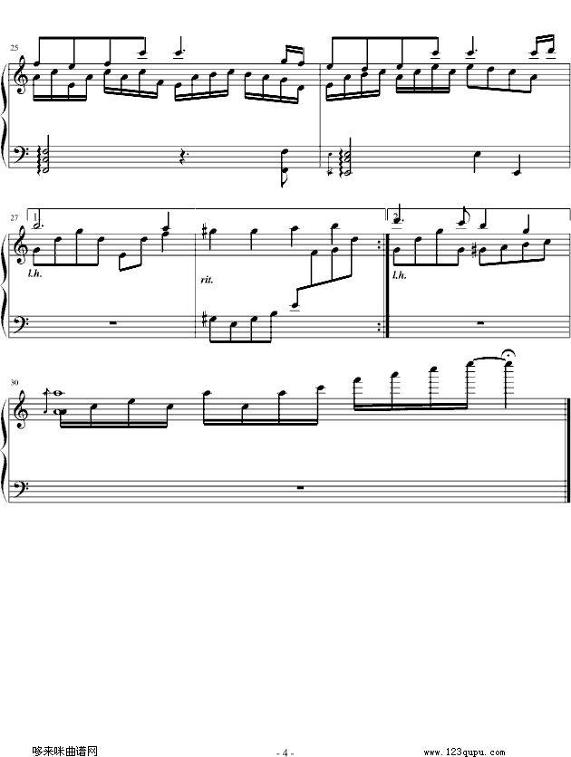 内心の波浪)-SilverRay钢琴曲谱（图4）