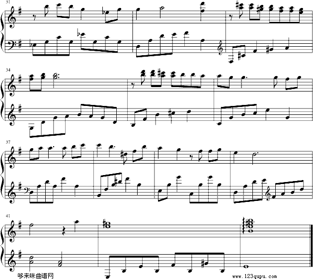 静静的走廊)-乐侠钢琴曲谱（图3）