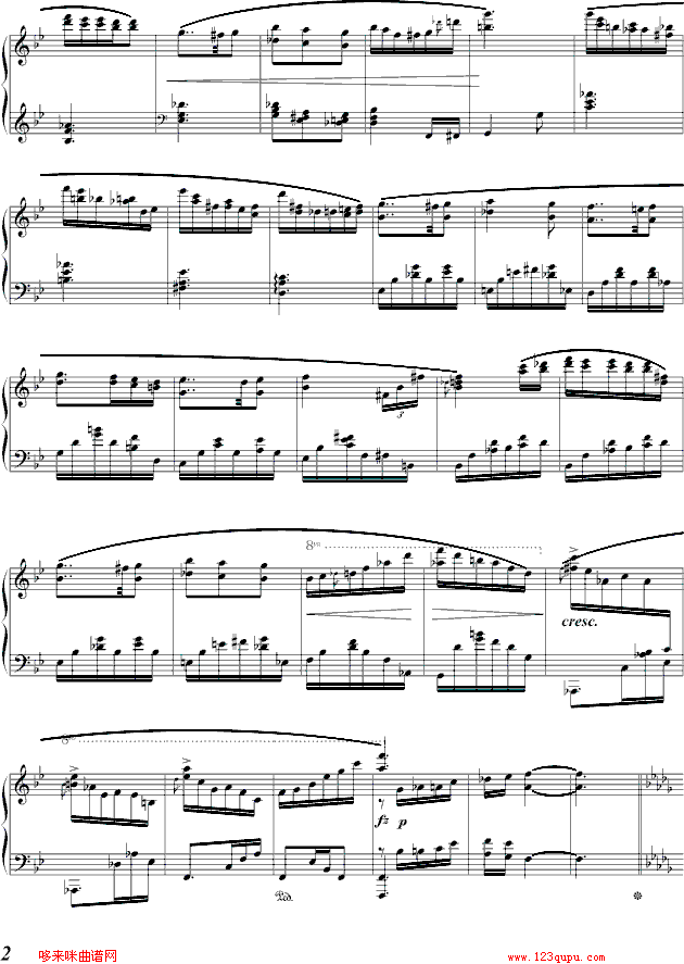 蓝色独白-蓝的调钢琴曲谱（图2）