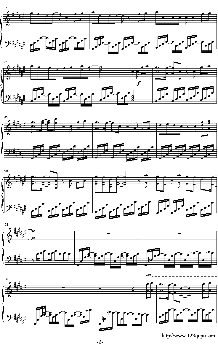 候鸟钢琴曲谱（图2）