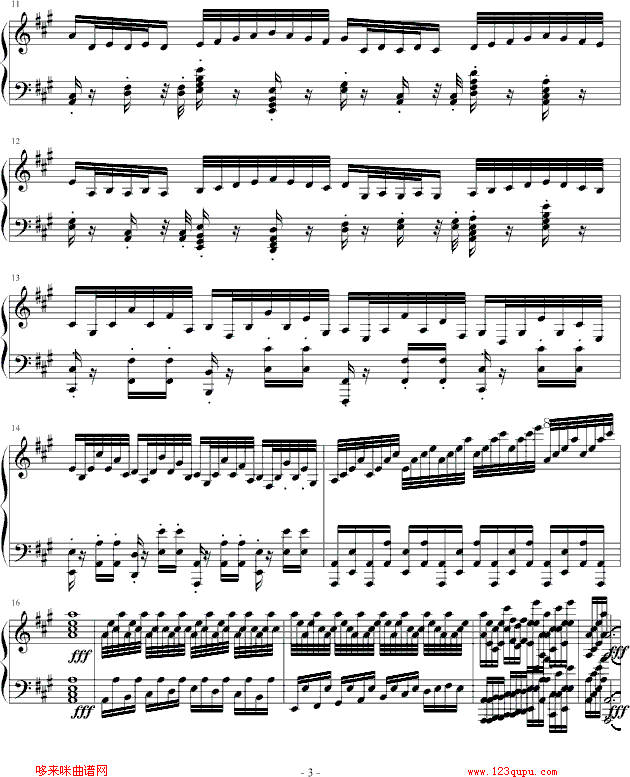 A大调奏鸣曲第一乐章-朋川钢琴曲谱（图3）