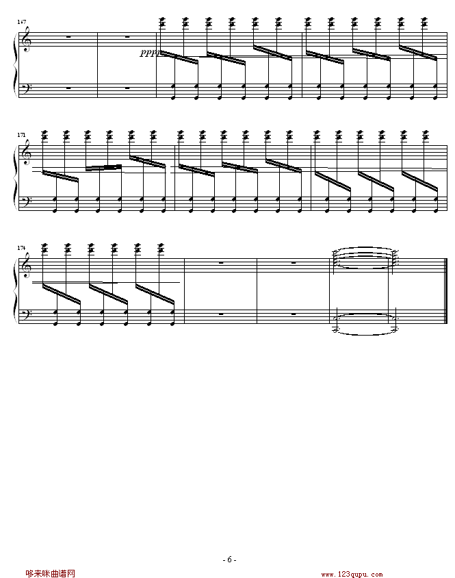 C大调圆舞曲-心兰钢琴曲谱（图6）