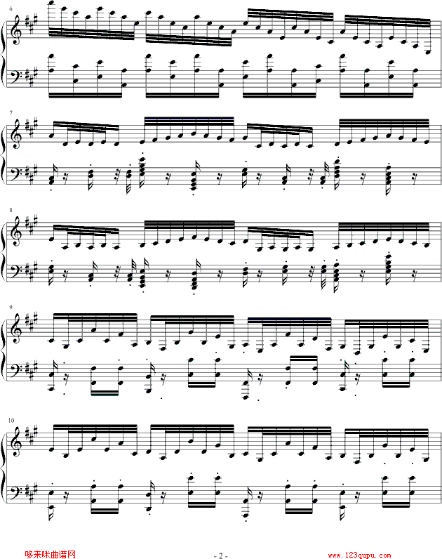 A大调奏鸣曲第一乐章-朋川钢琴曲谱（图2）