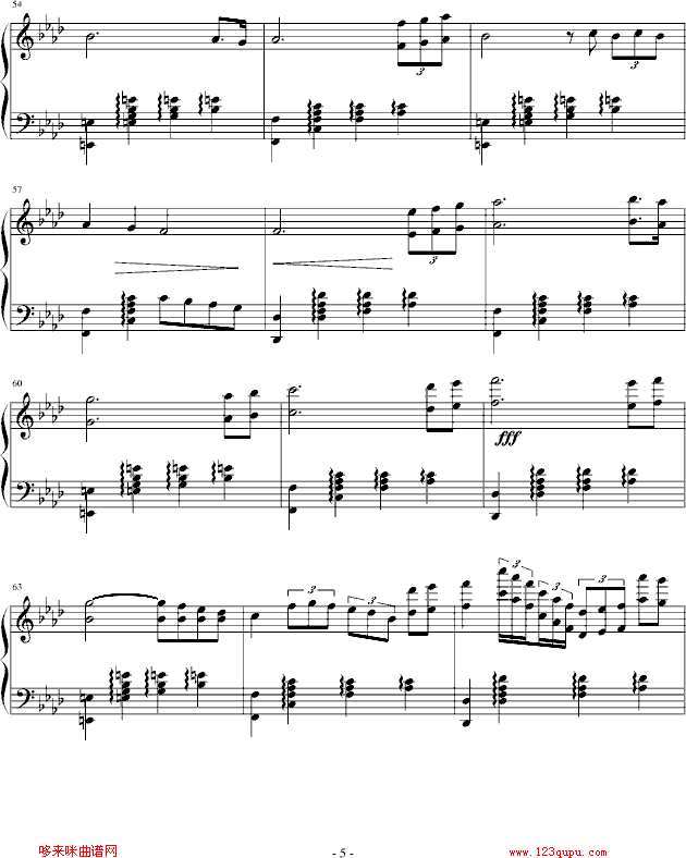 江城子-会弹一点钢琴钢琴曲谱（图5）