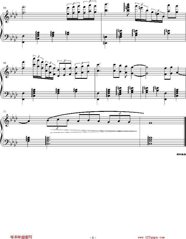 江城子-会弹一点钢琴钢琴曲谱（图6）