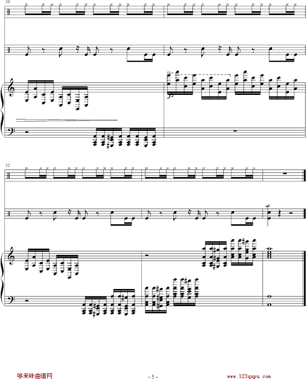 激情的回忆——二-黑键钢琴曲谱（图5）