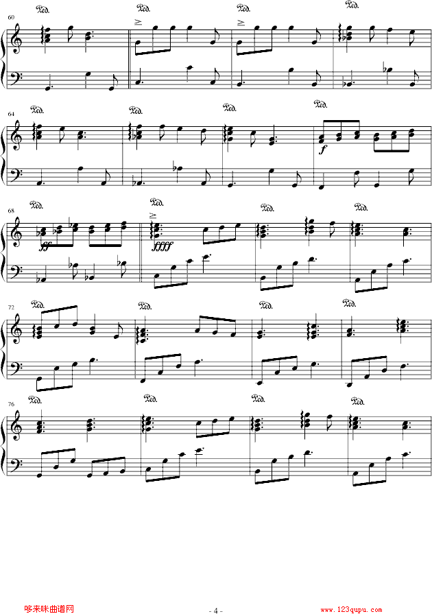 brightest-“神”里的插曲-影视钢琴曲谱（图4）