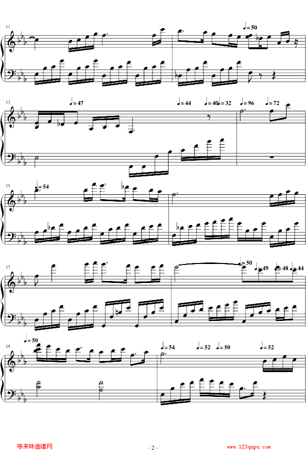 冬阳-影视钢琴曲谱（图2）