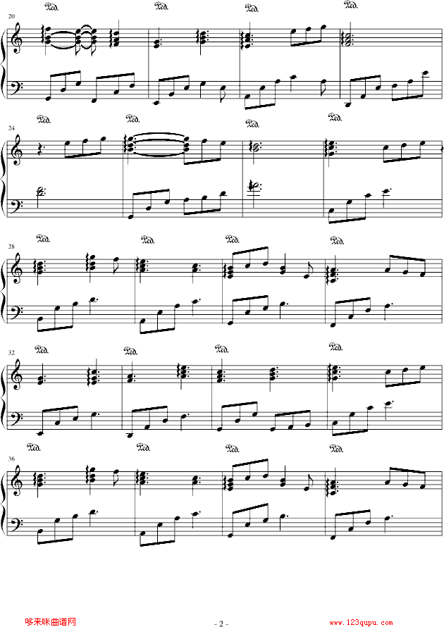 brightest-“神”里的插曲-影视钢琴曲谱（图2）