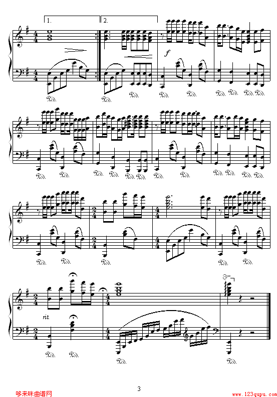把你铭刻-xp钢琴曲谱（图3）