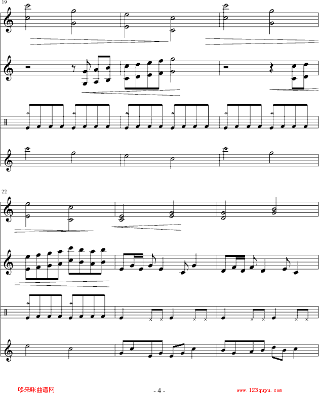 简单的乐思-黑键钢琴曲谱（图4）