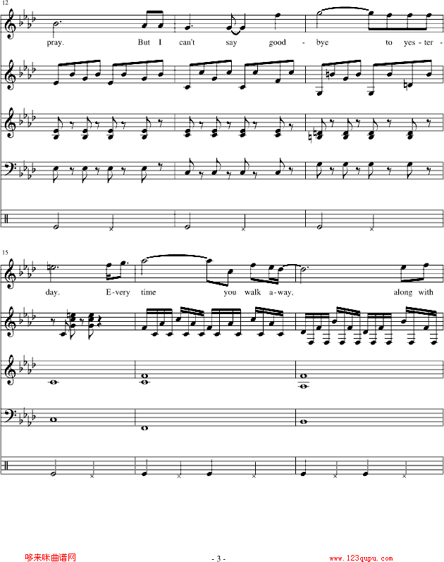 Everytime-琴辉钢琴曲谱（图3）