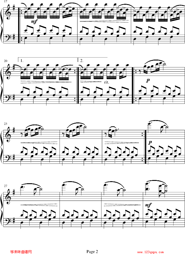 Comptine D‘un Autre Ete-L’Apres Midi-Yann Tiersen钢琴曲谱（图2）
