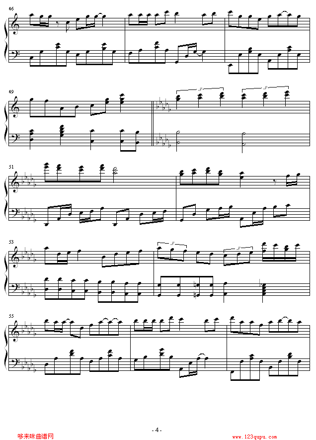 下一站天后-泠冷飘花-Twins钢琴曲谱（图4）