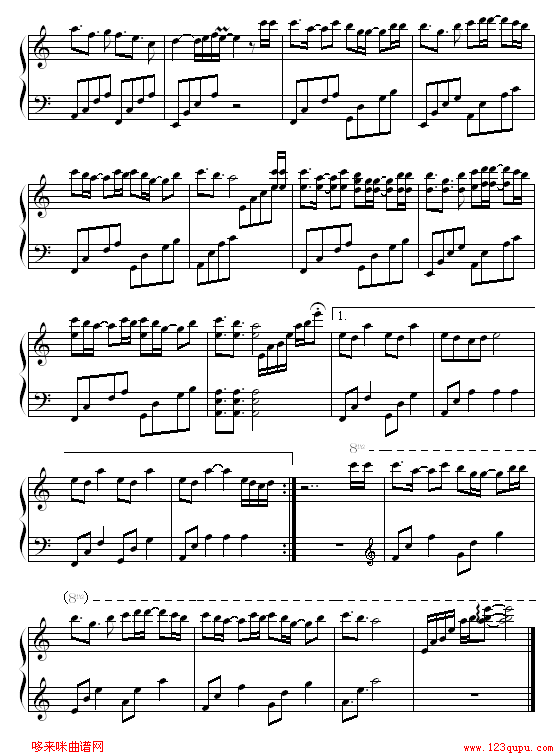 刺鸟-FIR-演奏版-飞儿乐团钢琴曲谱（图2）