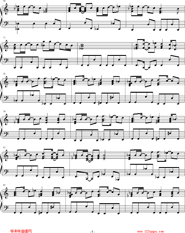 世上唯一的花-女子十二乐坊钢琴曲谱（图5）