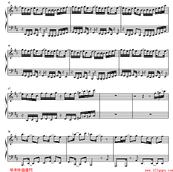 森巴皇后-Twins钢琴曲谱（图6）