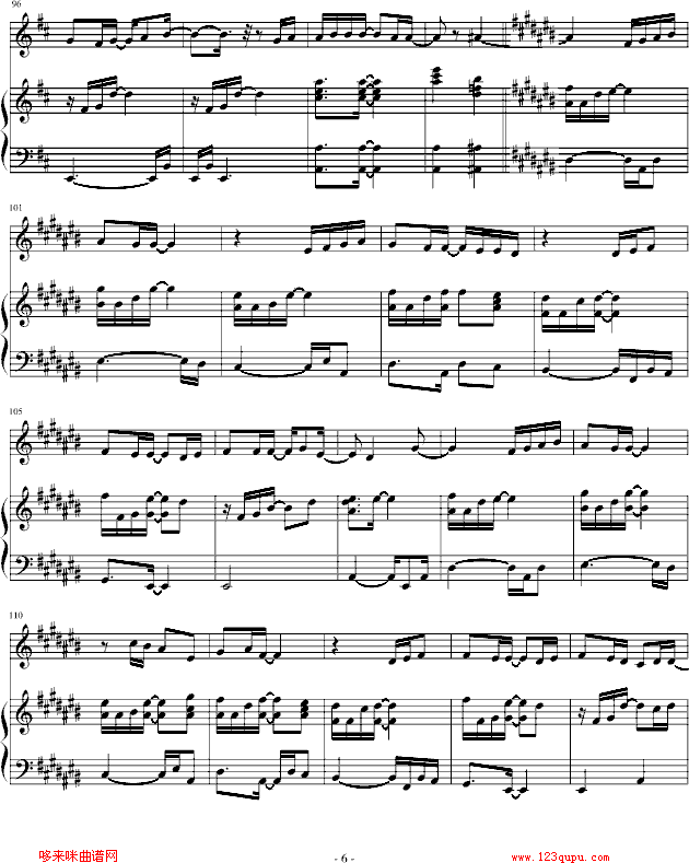 因为是女子-弹唱-Kiss钢琴曲谱（图6）