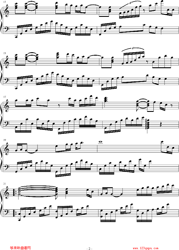 心语-慢手zhang钢琴曲谱（图2）