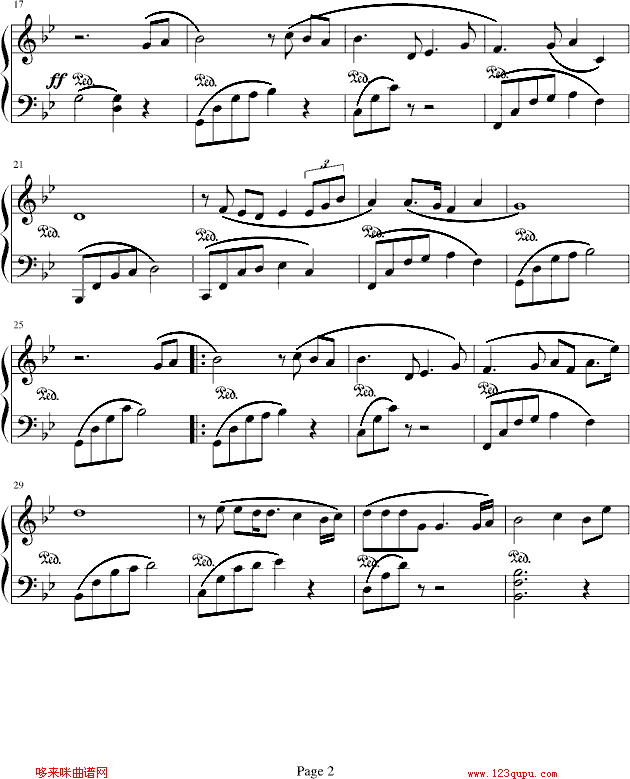 追忆恋人-枫与树的离别钢琴曲谱（图2）