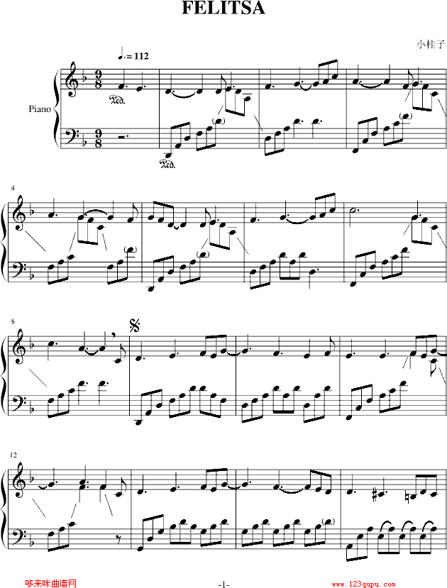 FELITSA-雅尼钢琴曲谱（图1）