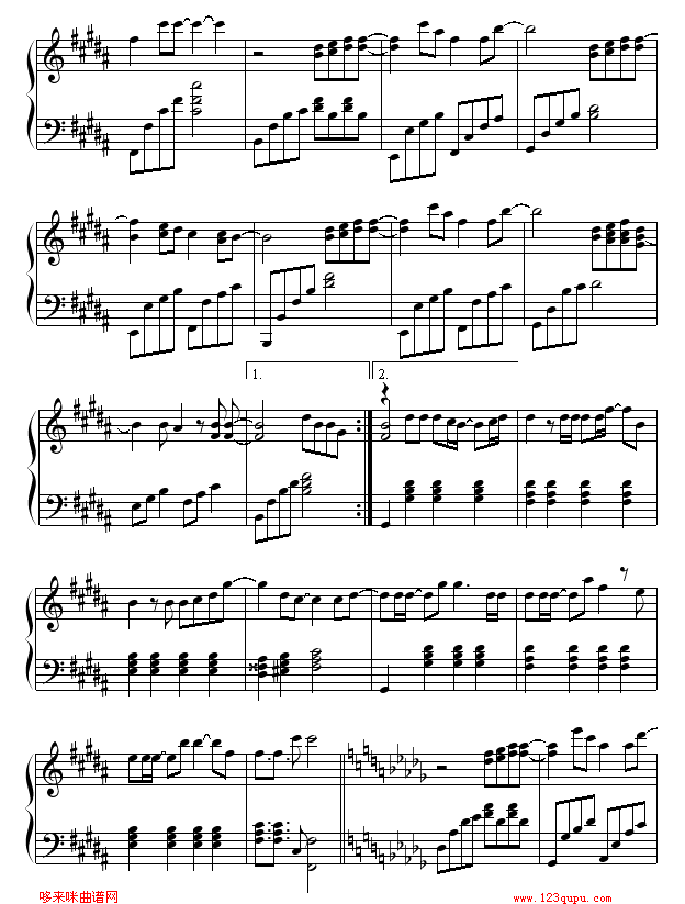 远方-S.H.E钢琴曲谱（图2）