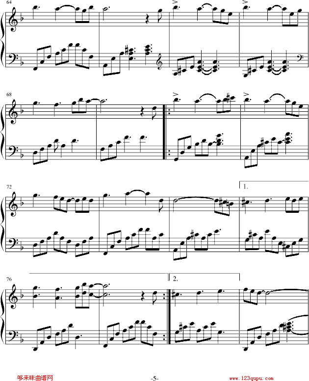 FELITSA-雅尼钢琴曲谱（图5）