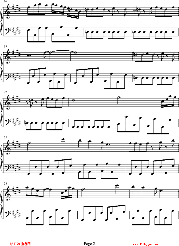 热血格斗背景音乐-游戏钢琴曲谱（图2）