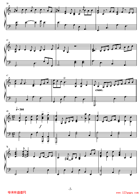 冰莲-韩剧《宫》配乐-韩日剧钢琴曲谱（图5）