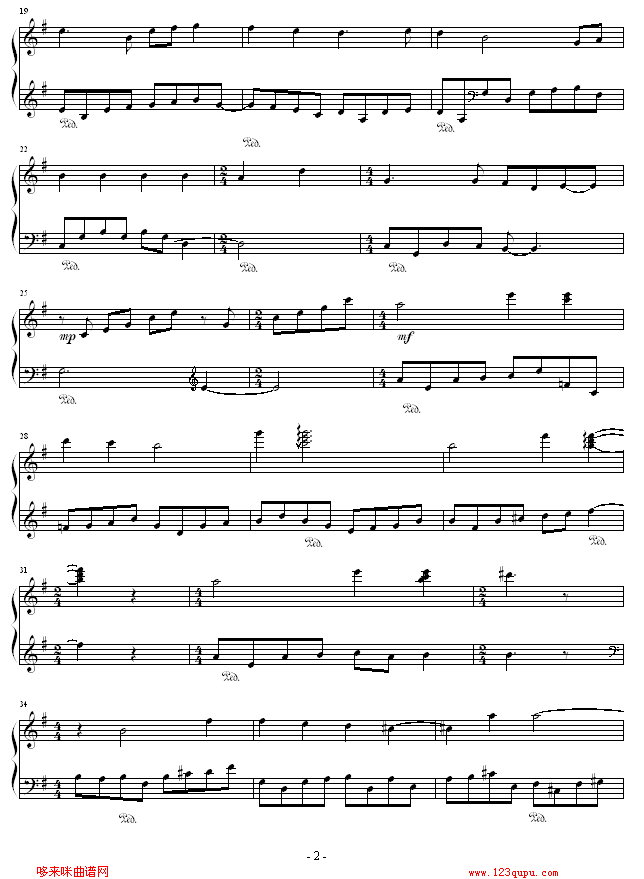 FF-X片头曲-最终幻想钢琴曲谱（图2）
