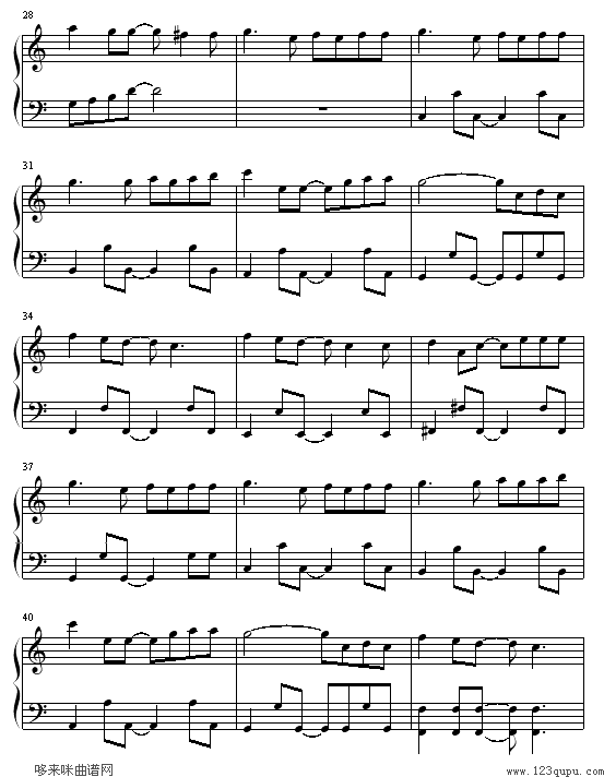 猫的报恩钢琴曲谱（图3）
