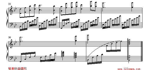 《激情燃烧的岁月》背景音乐钢琴曲谱（图3）