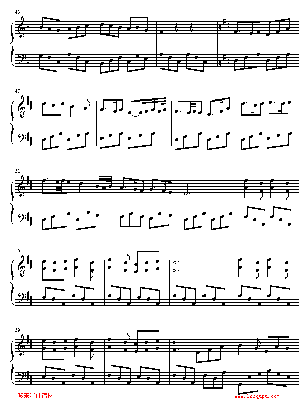 荆棘鸟-美国电影《荆棘鸟》主题曲钢琴曲谱（图3）
