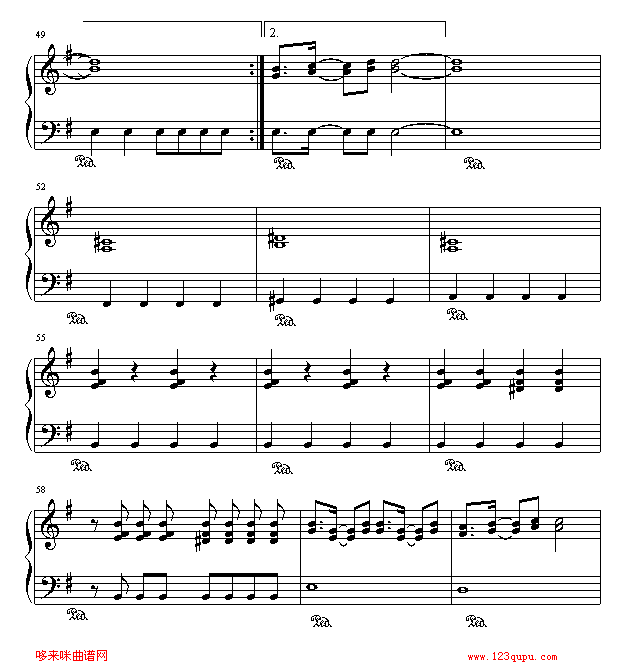 律动的旋律-《高达W》主题曲-游戏钢琴曲谱（图5）