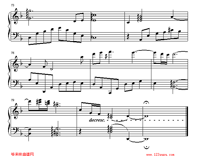守侯-夕瑶雪版钢琴曲谱（图6）
