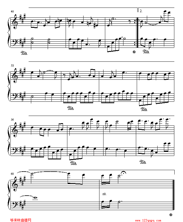 六月的雨-仙剑奇侠传-爱尔兰咖啡钢琴曲谱（图4）