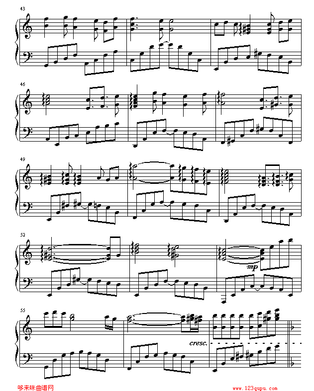 守侯-夕瑶雪版钢琴曲谱（图4）