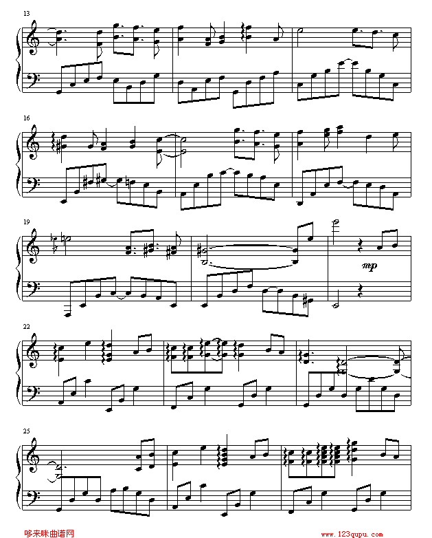 守侯-夕瑶雪版钢琴曲谱（图2）