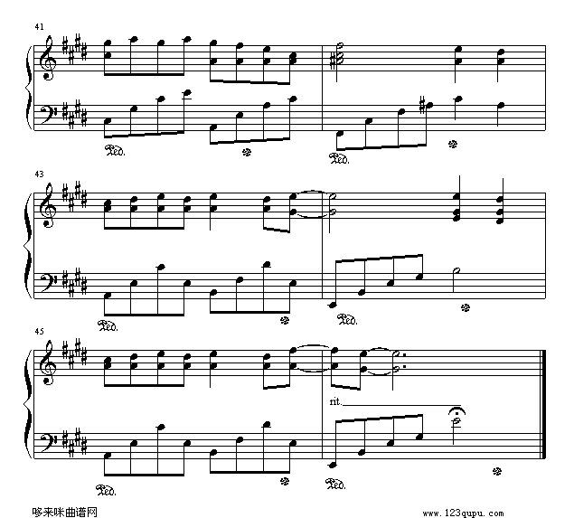 《劲歌飞扬》美国电影钢琴曲谱（图5）