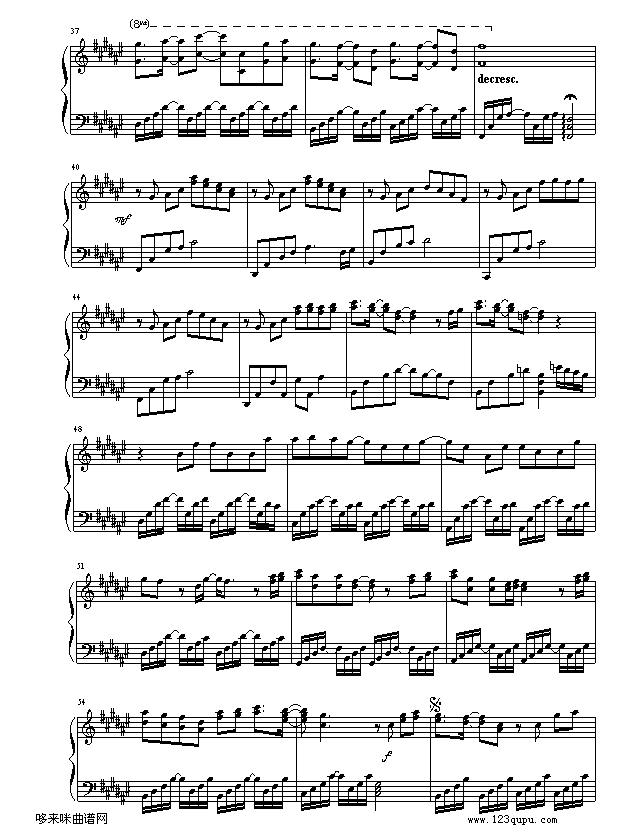 候鸟-S.H.E钢琴曲谱（图3）