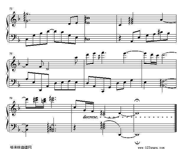守候-游戏《新绝代双骄3》主题曲钢琴曲谱（图6）