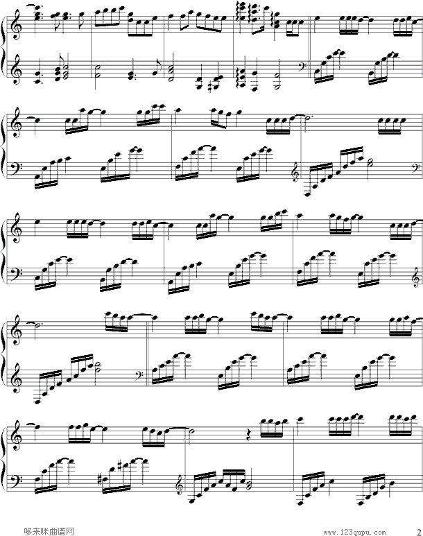 飞天红猪侠-宫崎骏钢琴曲谱（图2）