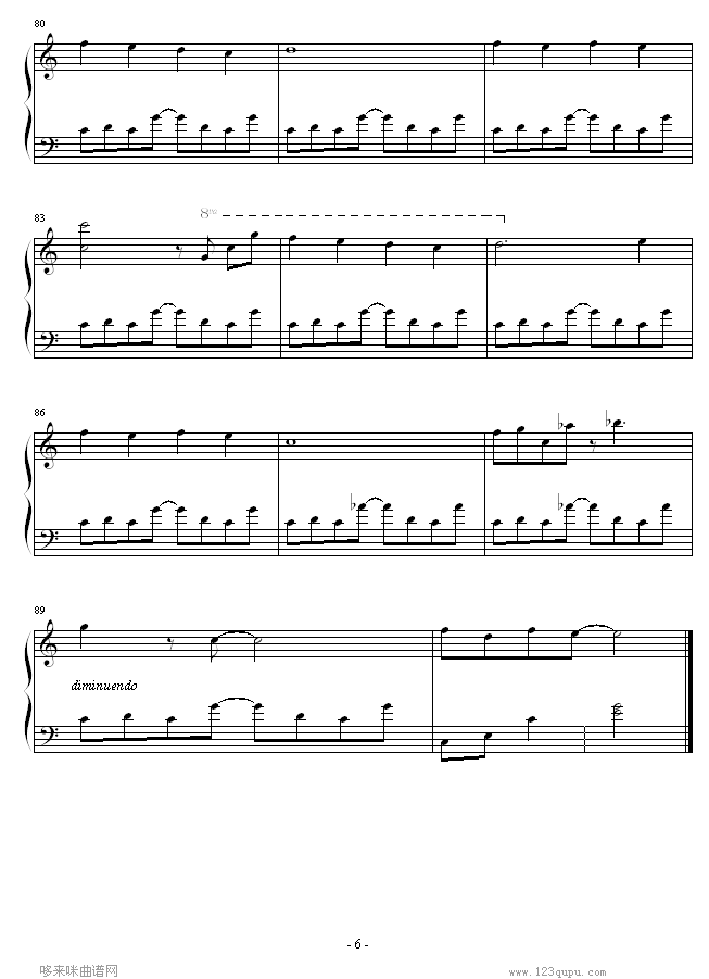 猫的报恩 - 主题曲-風になる-宫崎骏钢琴曲谱（图6）