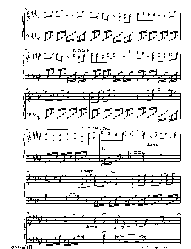 候鸟-S.H.E钢琴曲谱（图4）