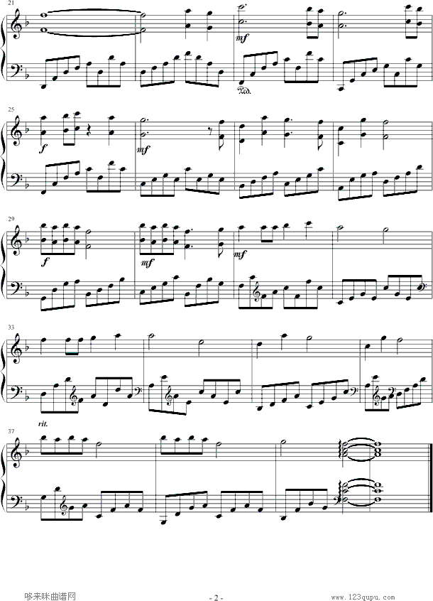 虫儿飞-风云雄霸天下钢琴曲谱（图2）