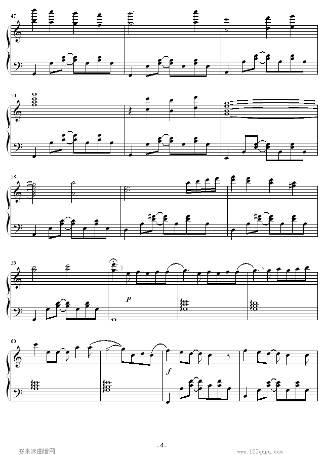 猫的报恩 - 主题曲-風になる-宫崎骏钢琴曲谱（图4）