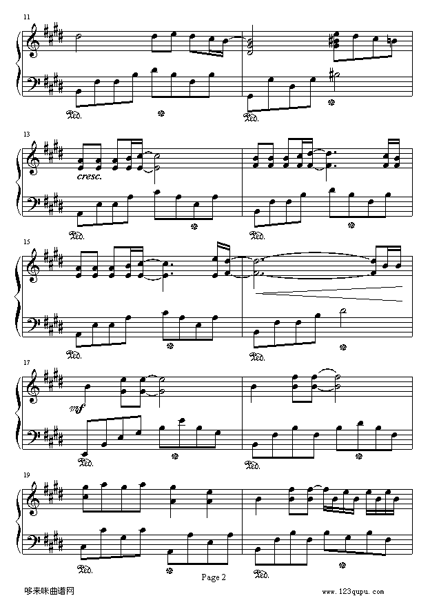 《劲歌飞扬》美国电影钢琴曲谱（图2）