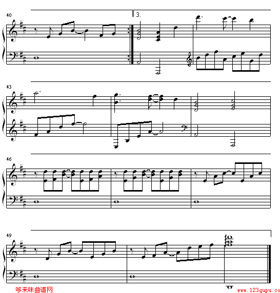 燕子花 - Swallow Flower-冬季恋歌钢琴曲谱（图4）